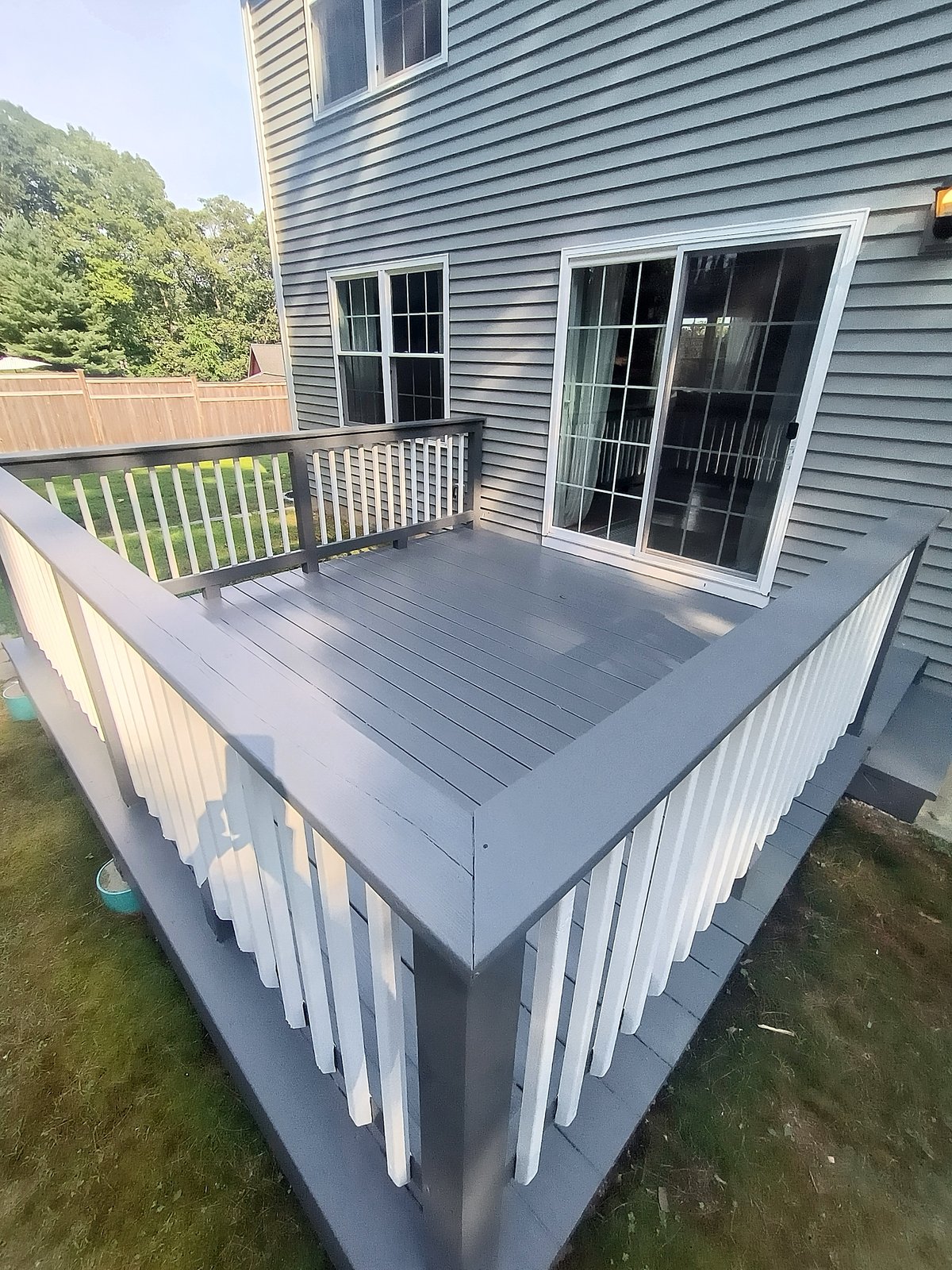 Exterior Deck Grey White Paint — Frank Leonard Painting LLC