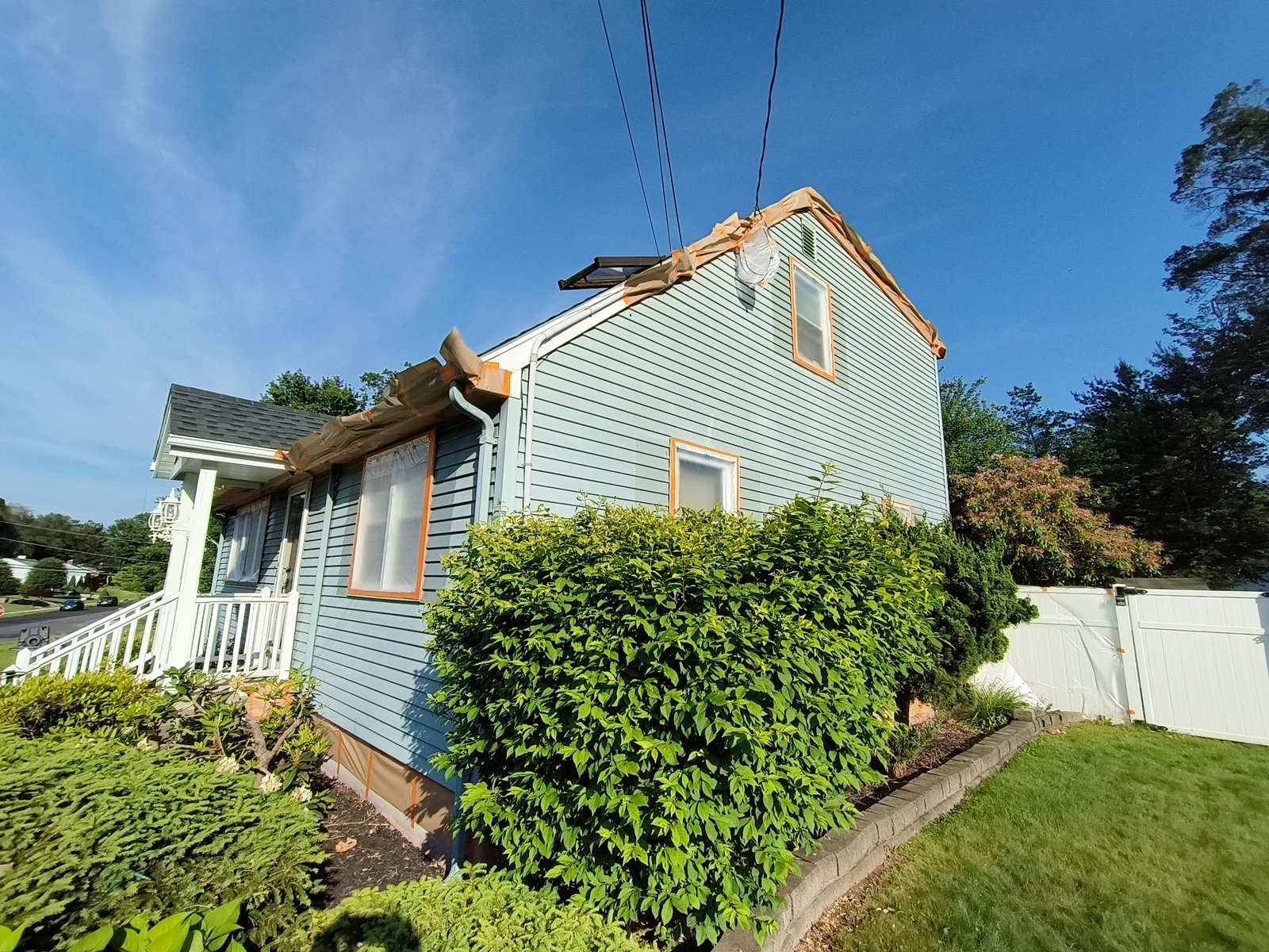 Exterior House Siding Painting Prep — Frank Leonard Painting LLC