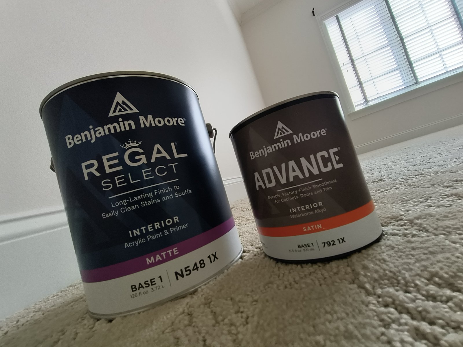 Interior Paint Cans Benjamin Moore Regal Advance — Frank Leonard Painting LLC