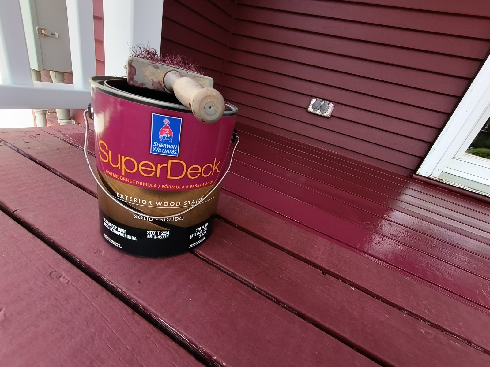 Exterior Deck Stain Reddish Brown — Frank Leonard Painting LLC