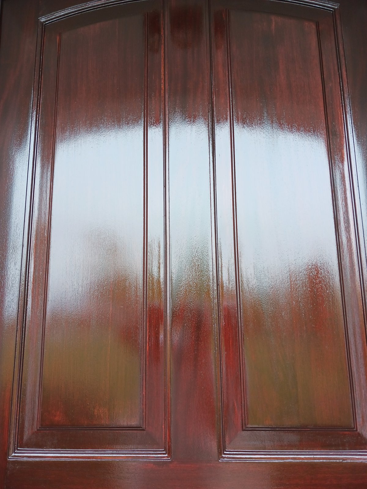 Stain Varnish Wood Door Dark Glossy Finish — Frank Leonard Painting LLC