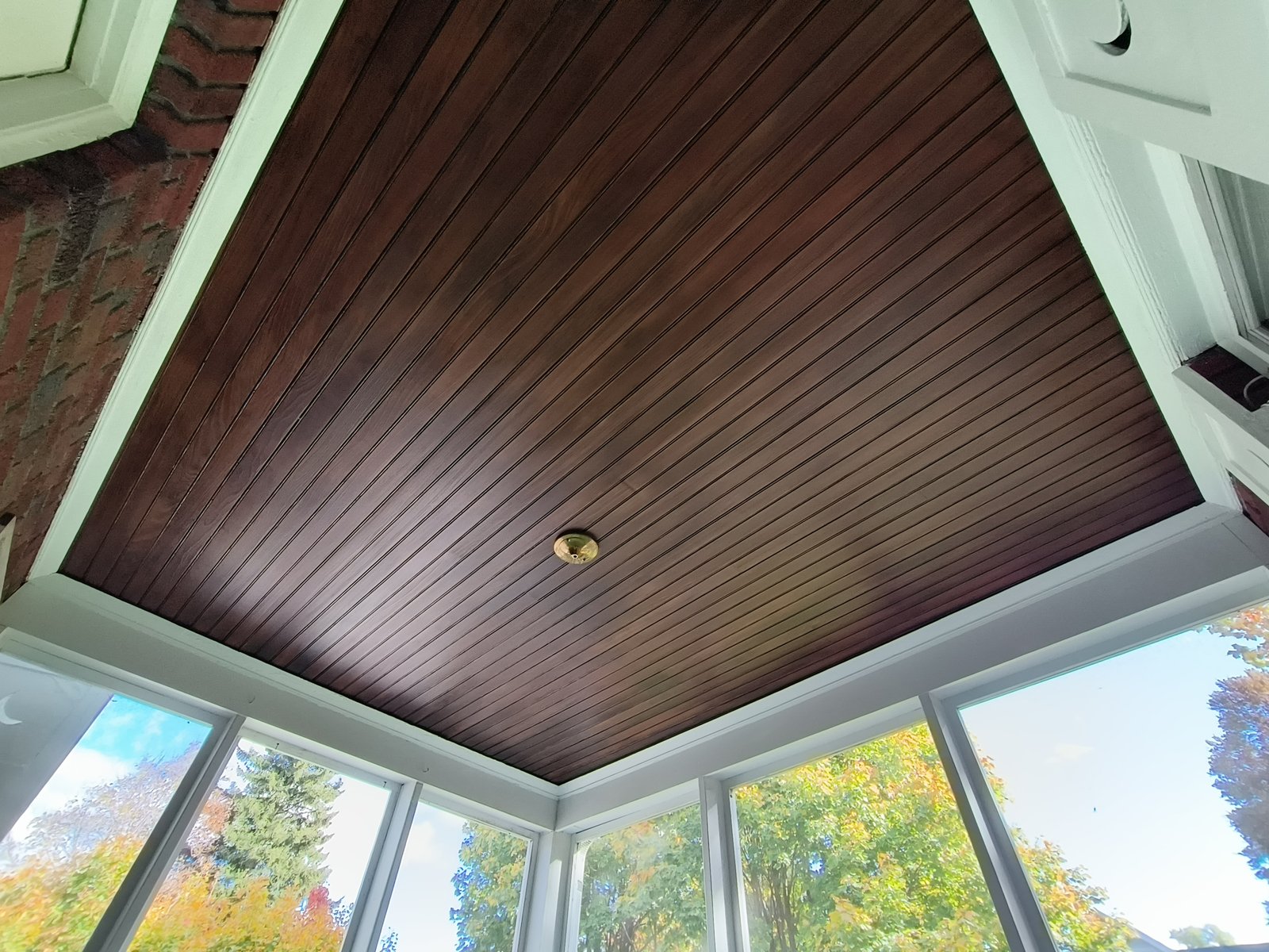 Stained Wood Porch Ceiling — Frank Leonard Painting LLC