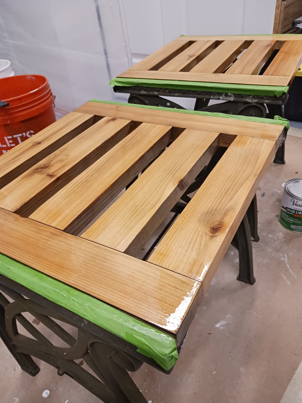 Wood Slats Varnish Application — Frank Leonard Painting LLC