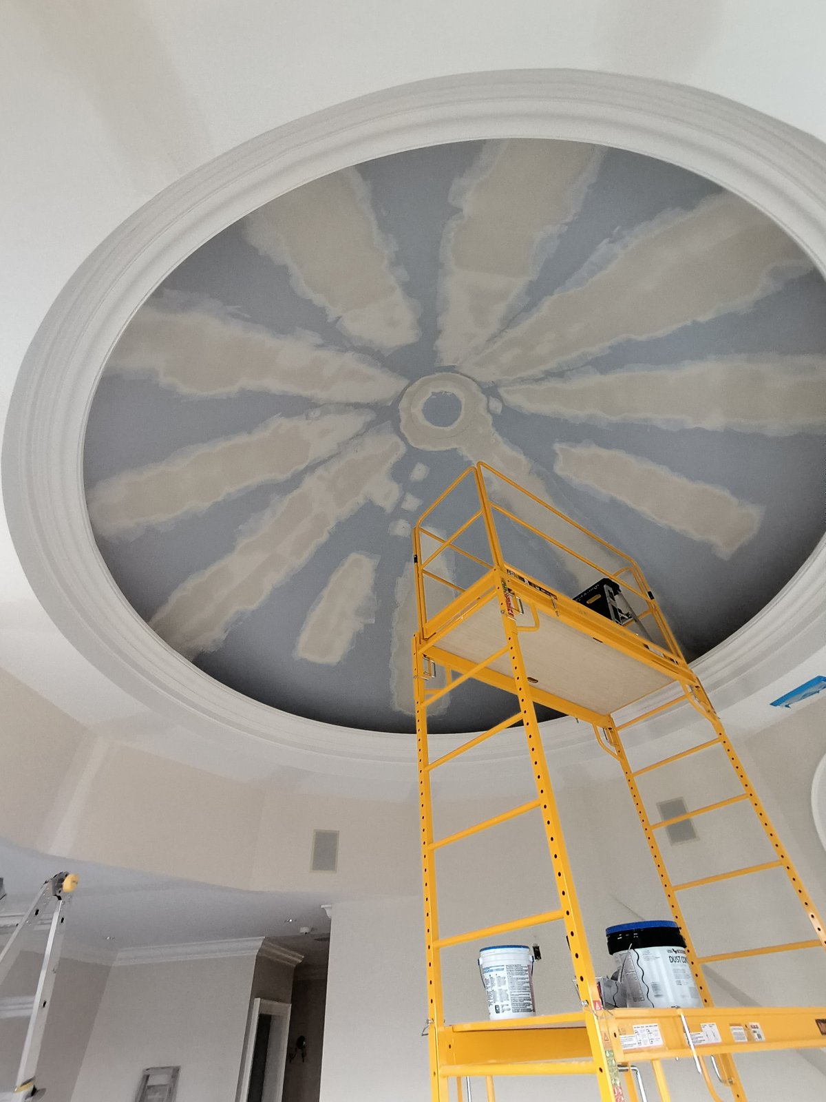Interior Domed Ceiling Repair Patching Prep — Frank Leonard Painting LLC