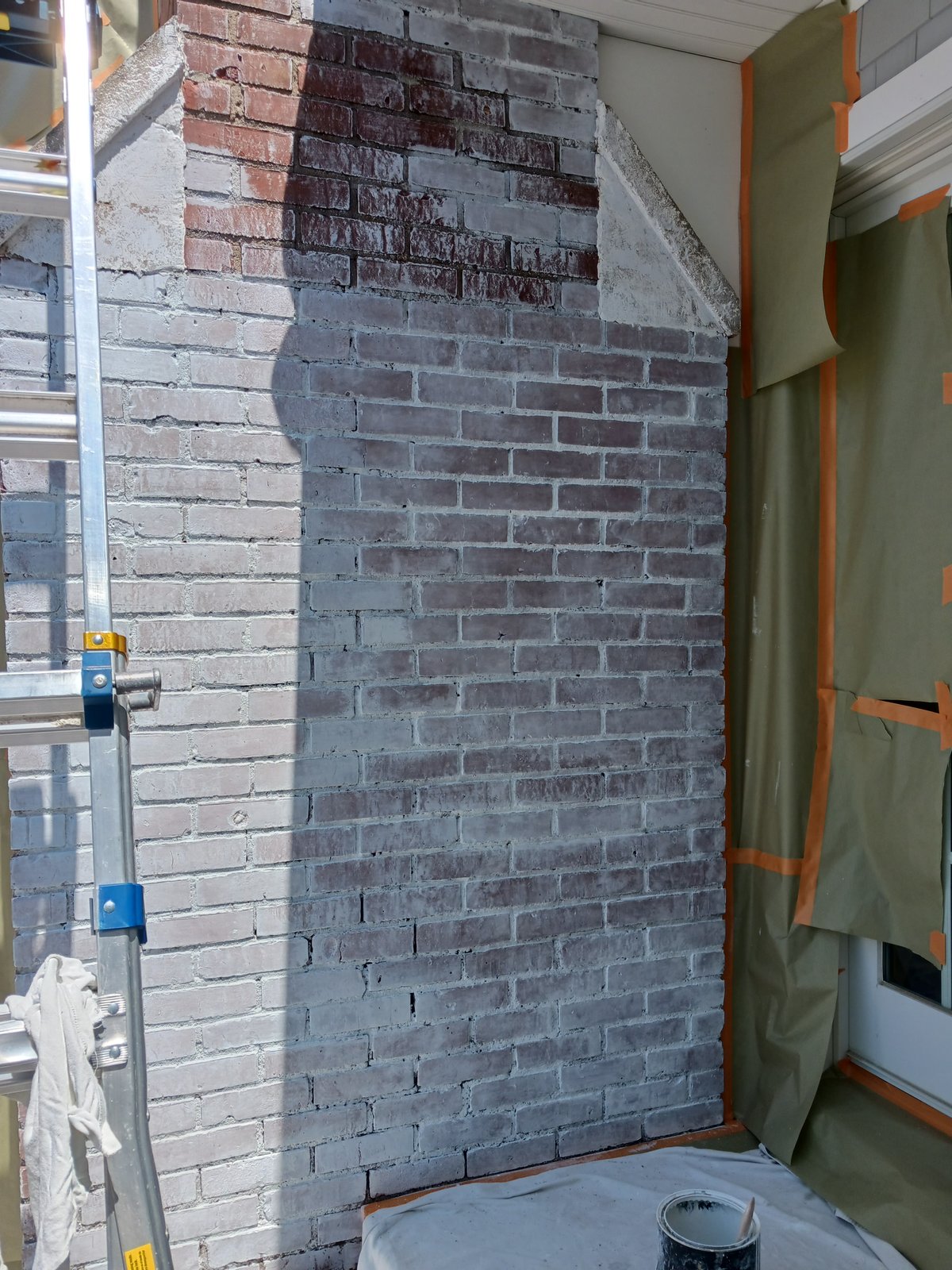 Whitewashing Exterior Brick Wall White — Frank Leonard Painting LLC